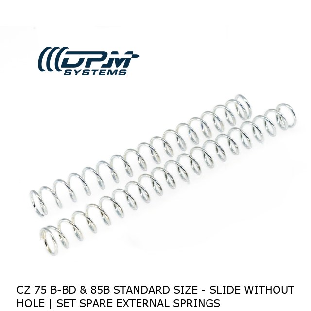 CZ 75 B-BD & 85B Standard size - Slide without hole | Set Spare External Springs  CZ 75 B-BD & 85B Standard size - Slide without hole | Set Spare External Springs