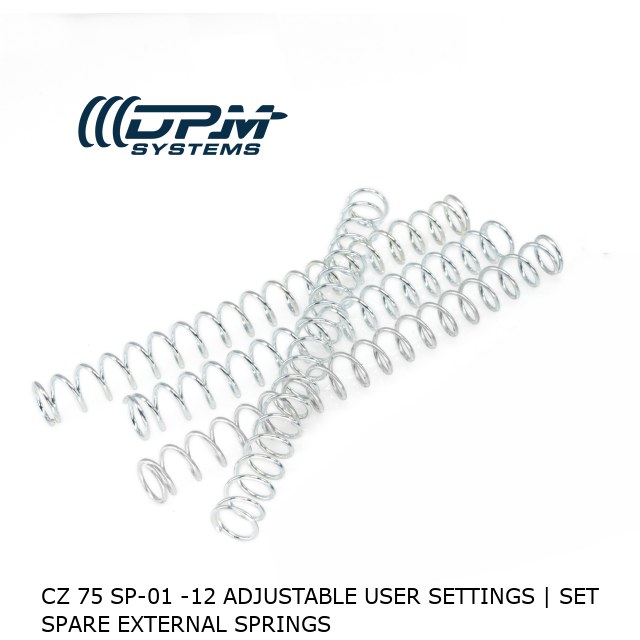 CZ 75 SP-01 -12 Adjustable User Settings | Set Spare External Springs 