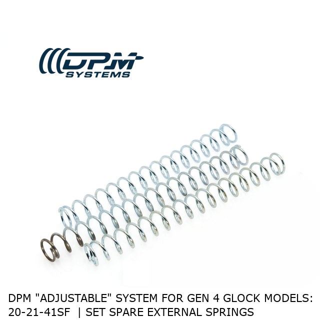 DPM "ADJUSTABLE" System for Gen 4 Glock models: 20-21-41SF  | Set Spare External Springs 
