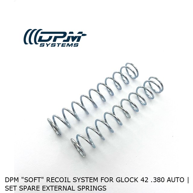 DPM "SOFT" Recoil System For Glock 42 .380 Auto | Set Spare External Springs  DPM "SOFT" Recoil System For Glock 42 .380 Auto | Set Spare External Springs