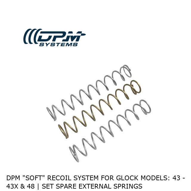 DPM "SOFT" Recoil System For Glock models: 43 - 43X & 48 | Set Spare External Springs  DPM "SOFT" Recoil System For Glock models: 43 - 43X & 48 | Set Spare External Springs