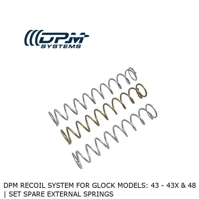 DPM Recoil System For Glock models: 43 - 43X & 48 | Set Spare External Springs 