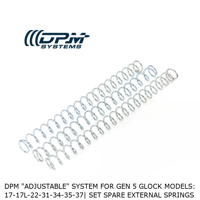 DPM "ADJUSTABLE" System for Gen 5 Glock MODELS: 17-17L-22-31-34-35-37| Set Spare External Springs 