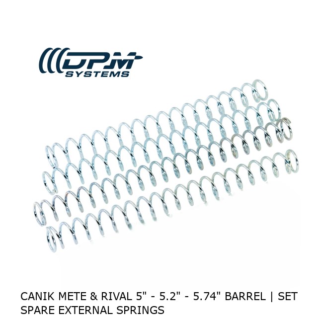 Canik Mete & Rival 5" - 5.2" - 5.74" Barrel | Set Spare External Springs  Canik Mete & Rival 5" - 5.2" - 5.74" Barrel | Set Spare External Springs