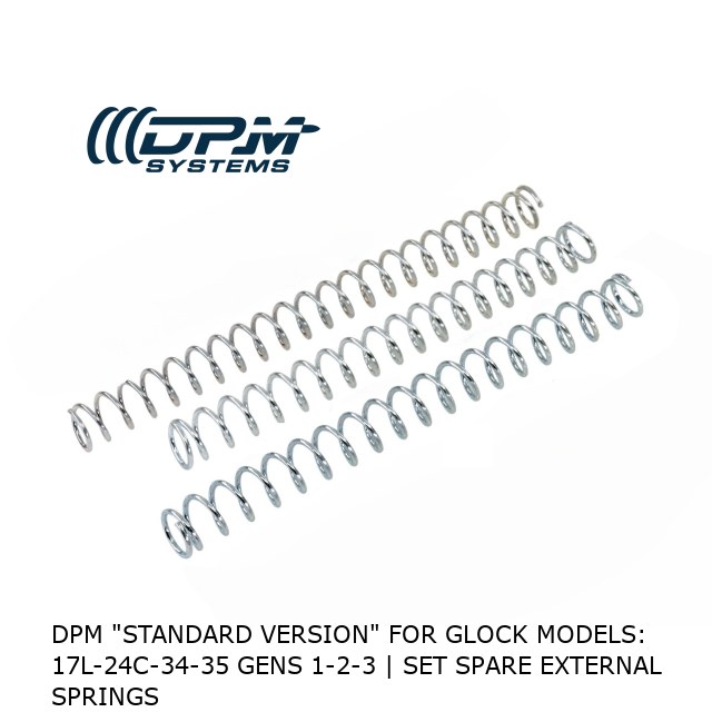DPM "STANDARD VERSION" For Glock MODELS: 17L-24C-34-35 Gens 1-2-3 | Set Spare External Springs 