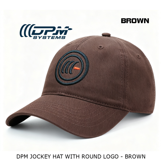 DPM JOCKEY HAT WITH ROUND LOGO - Brown DPM JOCKEY HAT WITH ROUND LOGO - Brown