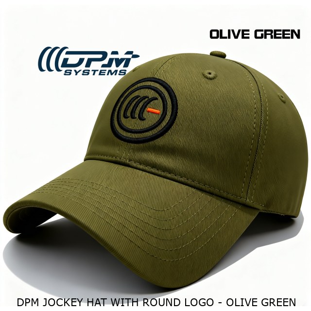 DPM JOCKEY HAT WITH ROUND LOGO - Olive Green DPM JOCKEY HAT WITH ROUND LOGO - Olive Green