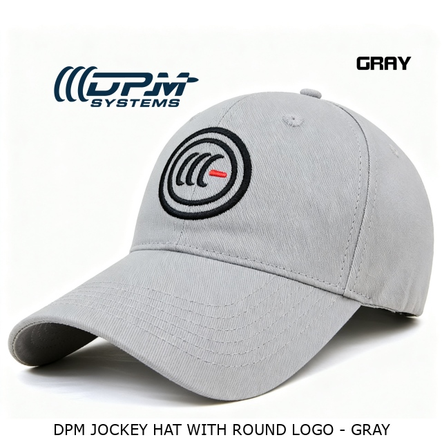 DPM JOCKEY HAT WITH ROUND LOGO - Gray