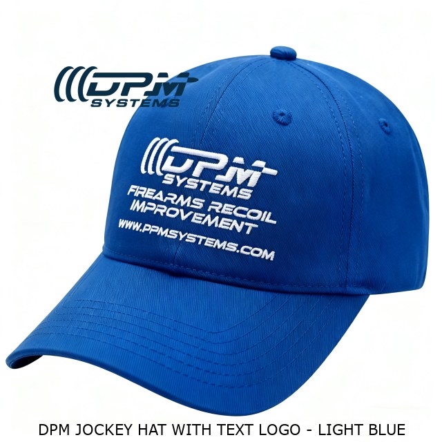 DPM JOCKEY HAT WITH TEXT LOGO - Light Blue DPM JOCKEY HAT WITH TEXT LOGO - Light Blue