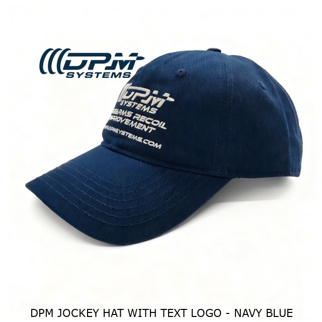 DPM JOCKEY HAT WITH TEXT LOGO - Navy Blue DPM JOCKEY HAT WITH TEXT LOGO - Navy Blue