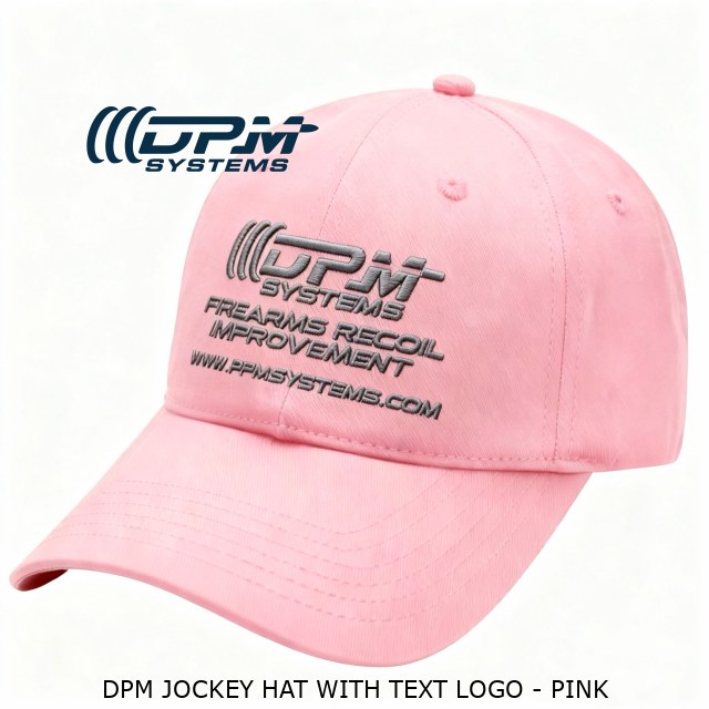 DPM JOCKEY HAT WITH TEXT LOGO - Pink DPM JOCKEY HAT WITH TEXT LOGO - Pink