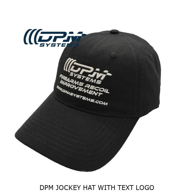 DPM JOCKEY HAT WITH TEXT LOGO - Black DPM JOCKEY HAT WITH TEXT LOGO - Black
