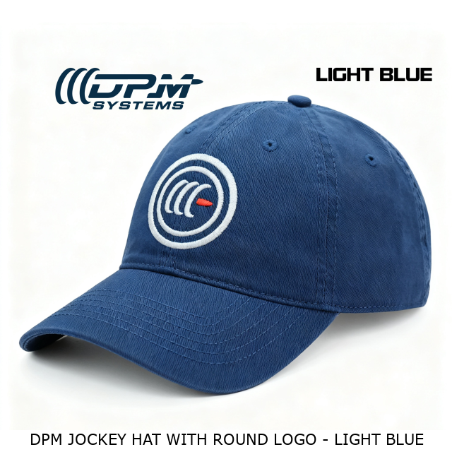 DPM JOCKEY HAT WITH ROUND LOGO - Light Blue DPM JOCKEY HAT WITH ROUND LOGO - Light Blue