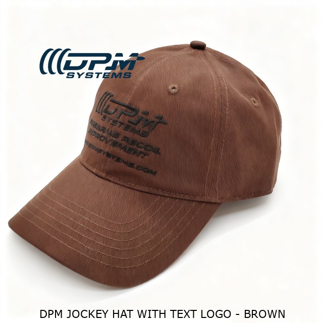 DPM JOCKEY HAT WITH TEXT LOGO - Brown DPM JOCKEY HAT WITH TEXT LOGO - Brown