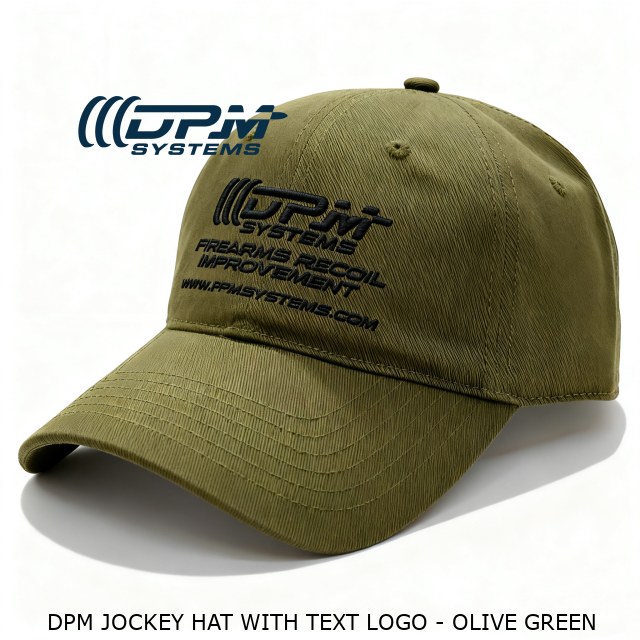 DPM JOCKEY HAT WITH TEXT LOGO - Olive Green DPM JOCKEY HAT WITH TEXT LOGO - Olive Green