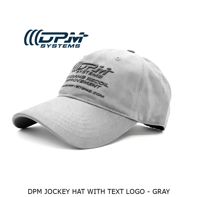 DPM JOCKEY HAT WITH TEXT LOGO - Gray DPM JOCKEY HAT WITH TEXT LOGO - Gray